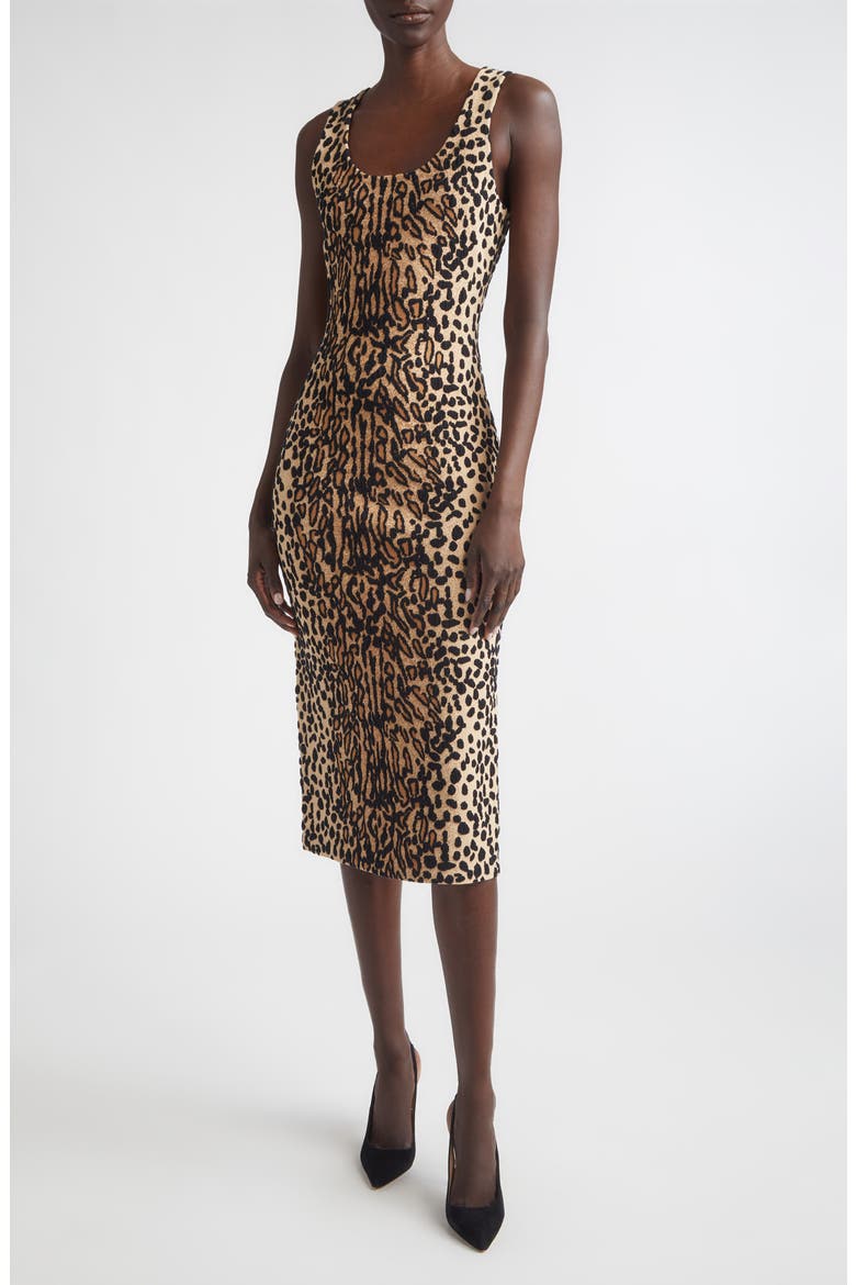 Leopard Jacquard Knit Dress