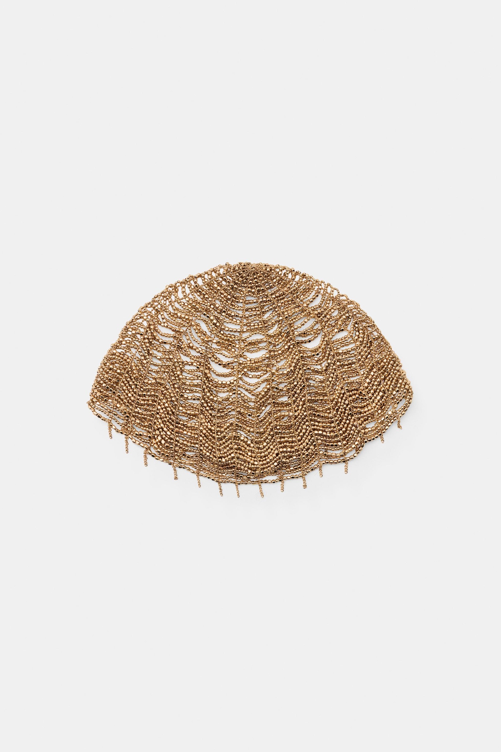 zara beaded cap