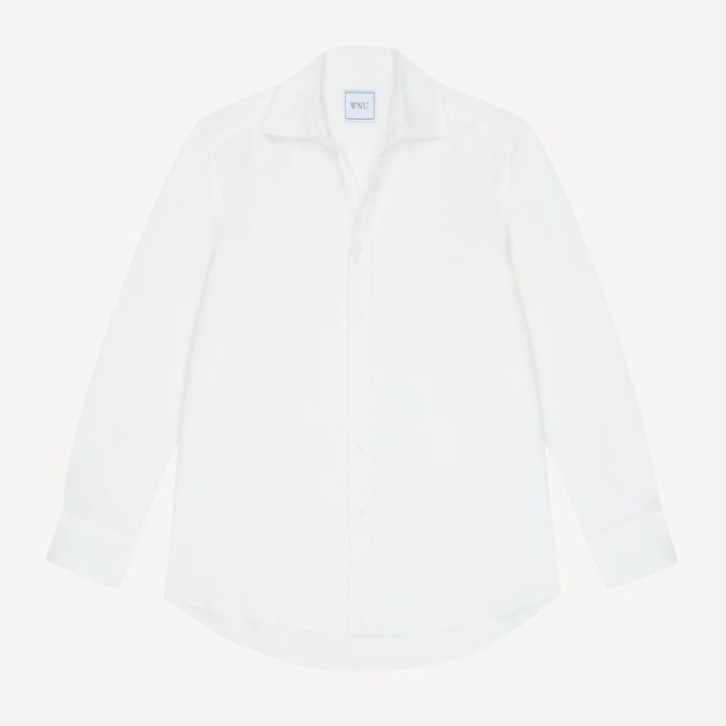 white linen shirt