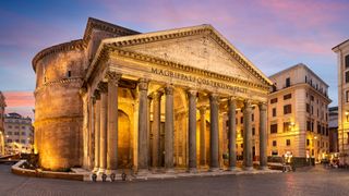 The Pantheon in Rome, Italy. It's an an ancient Roman Temple dating from the 2nd century.