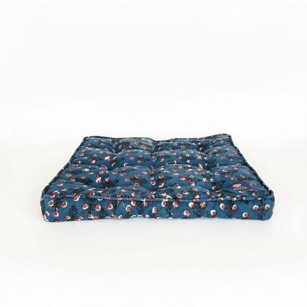 Raja Doggo, Anita - Blue and Pink Floral Block Print