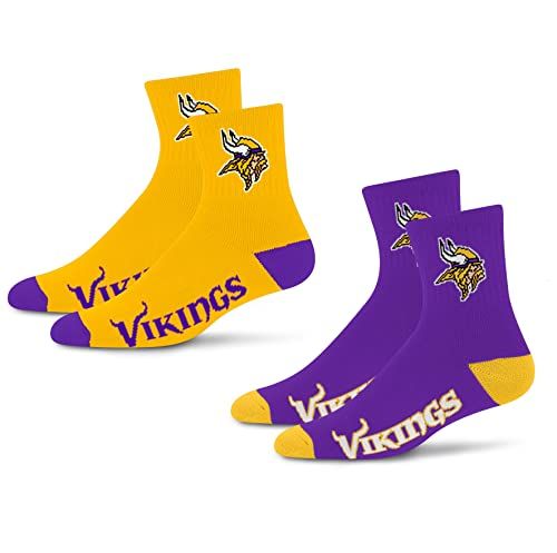 Minnesota Vikings Quarter Socks (Two Pack)