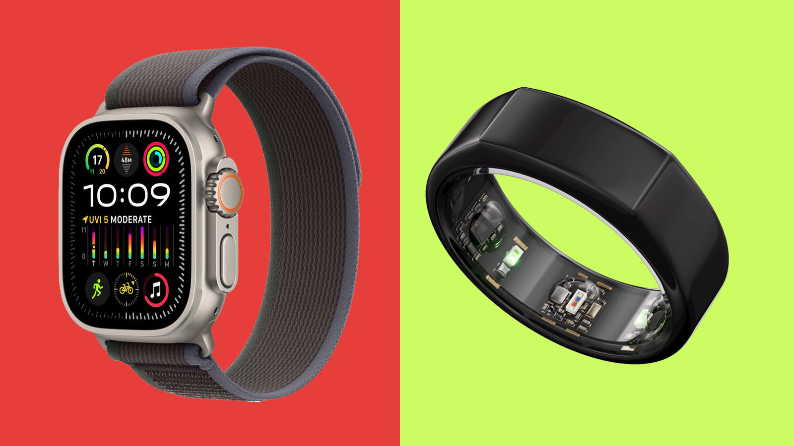 Smart ring Oura vs Apple Watch Ultra