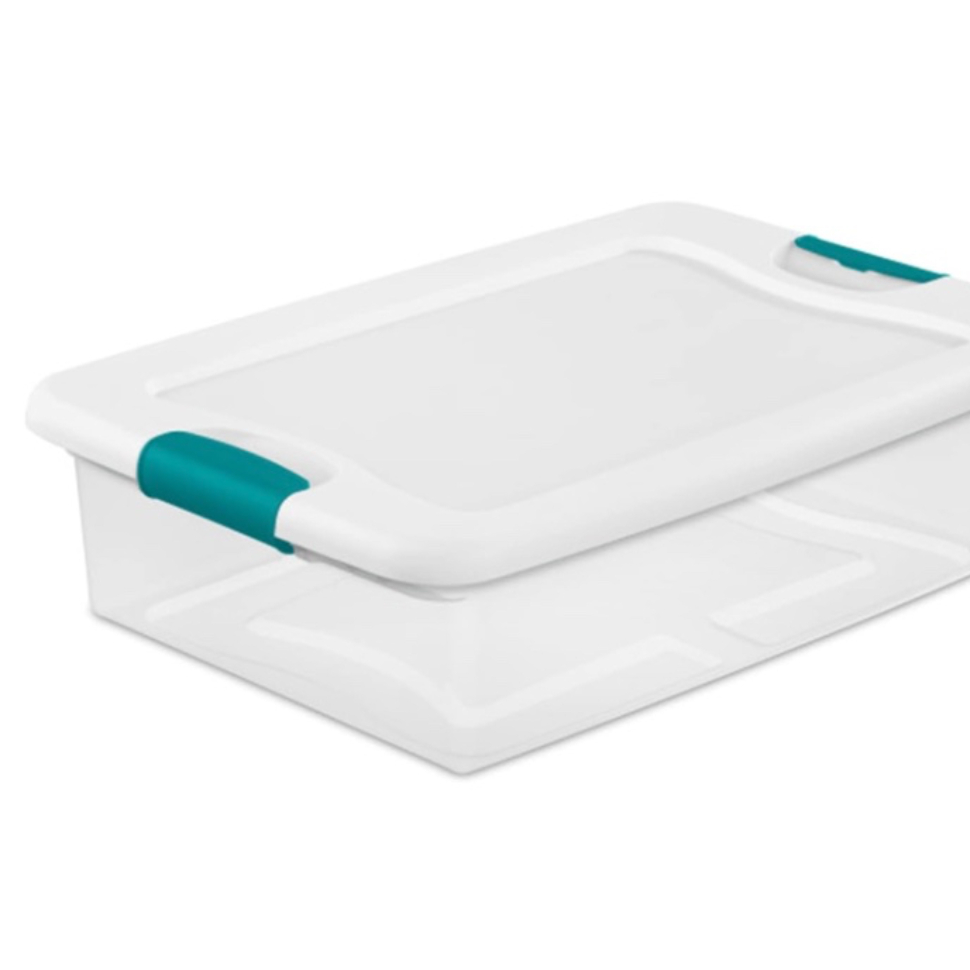 Sterilite Latching Storage Box, See-Through Base, 32 Qt