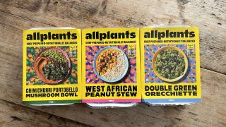 Some of the Allplants meals tested by the author