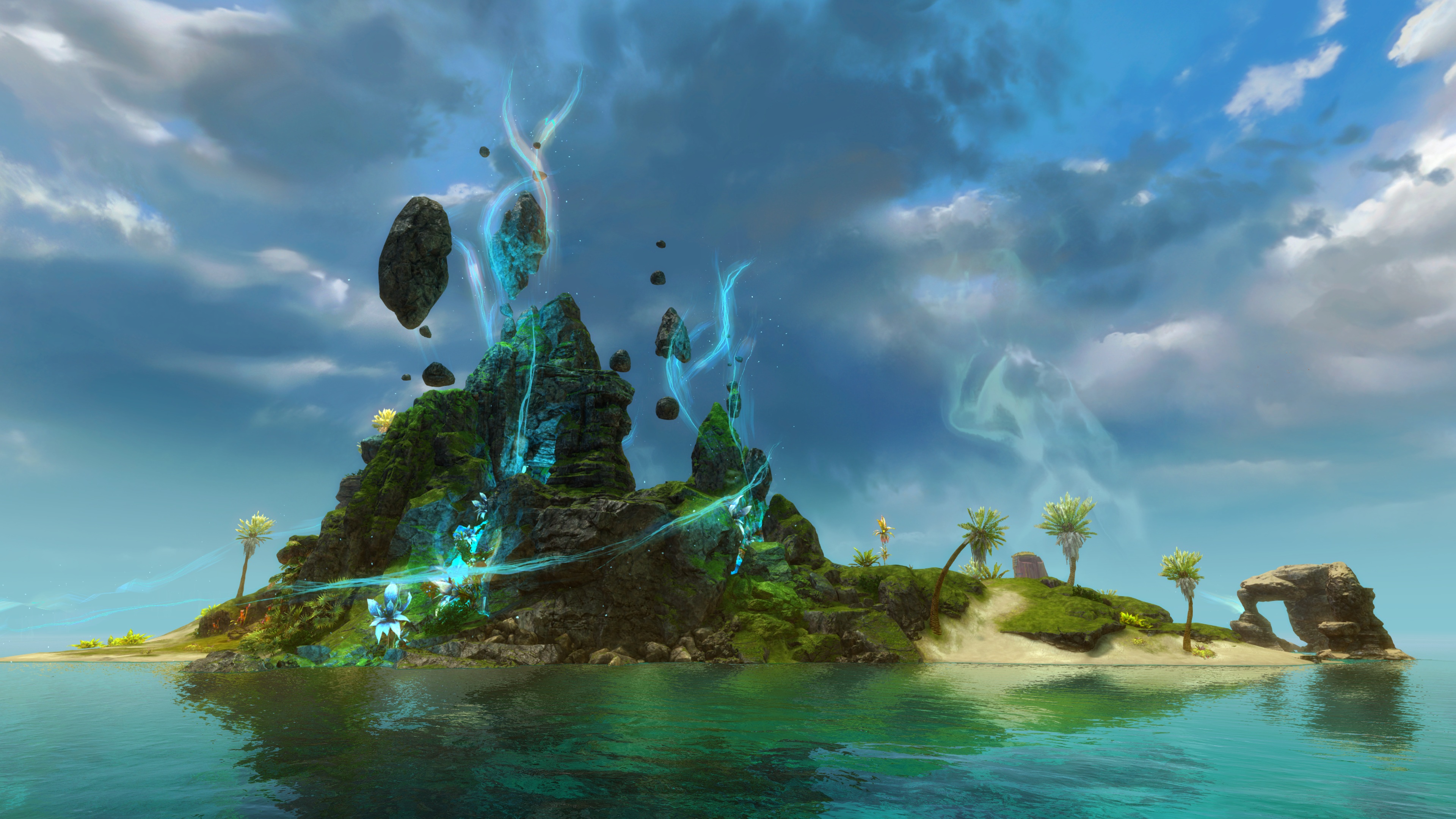 A tropical island.