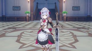 genshin impact noelle with a sword