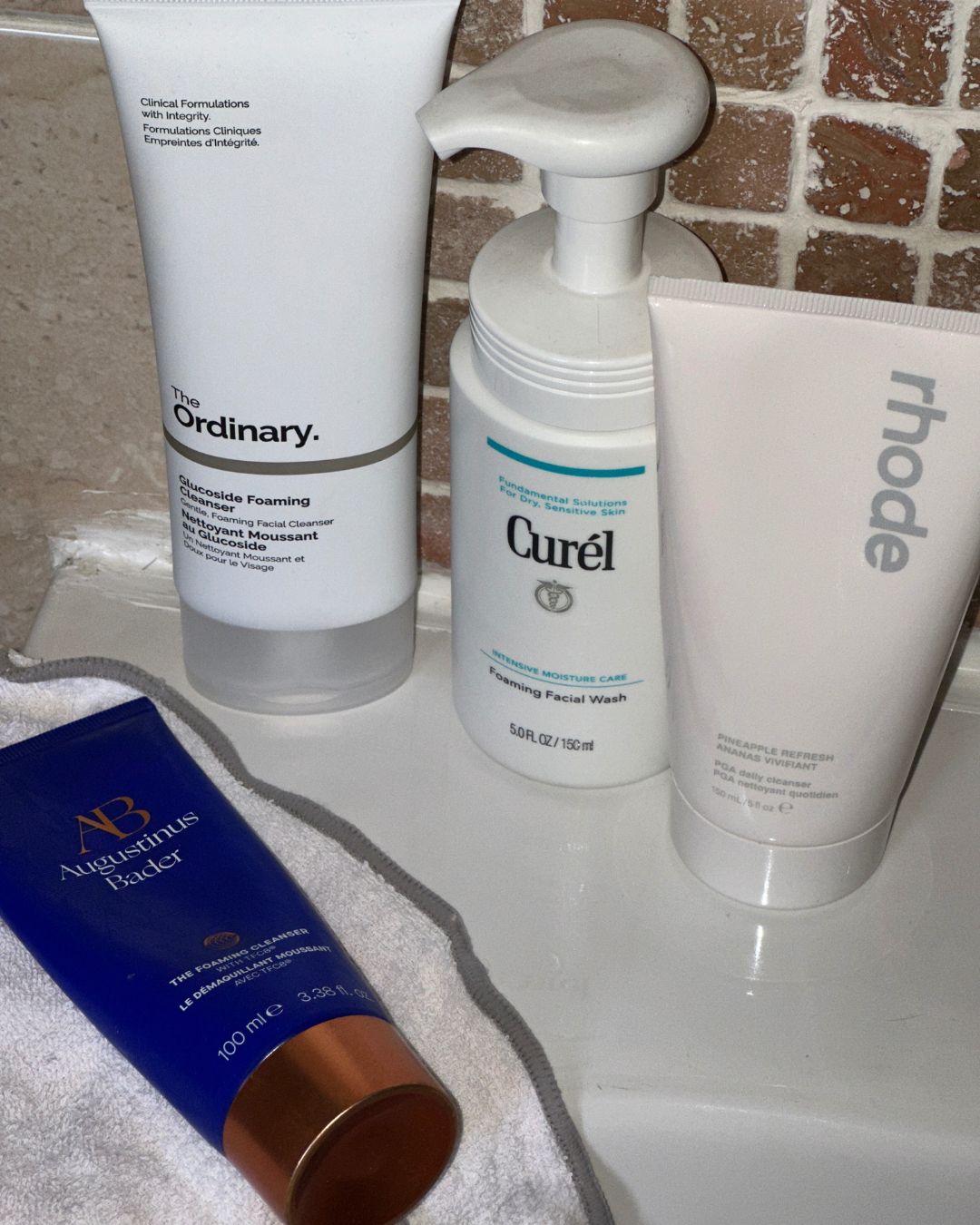Some of the best foaming cleansers on bathroom sink