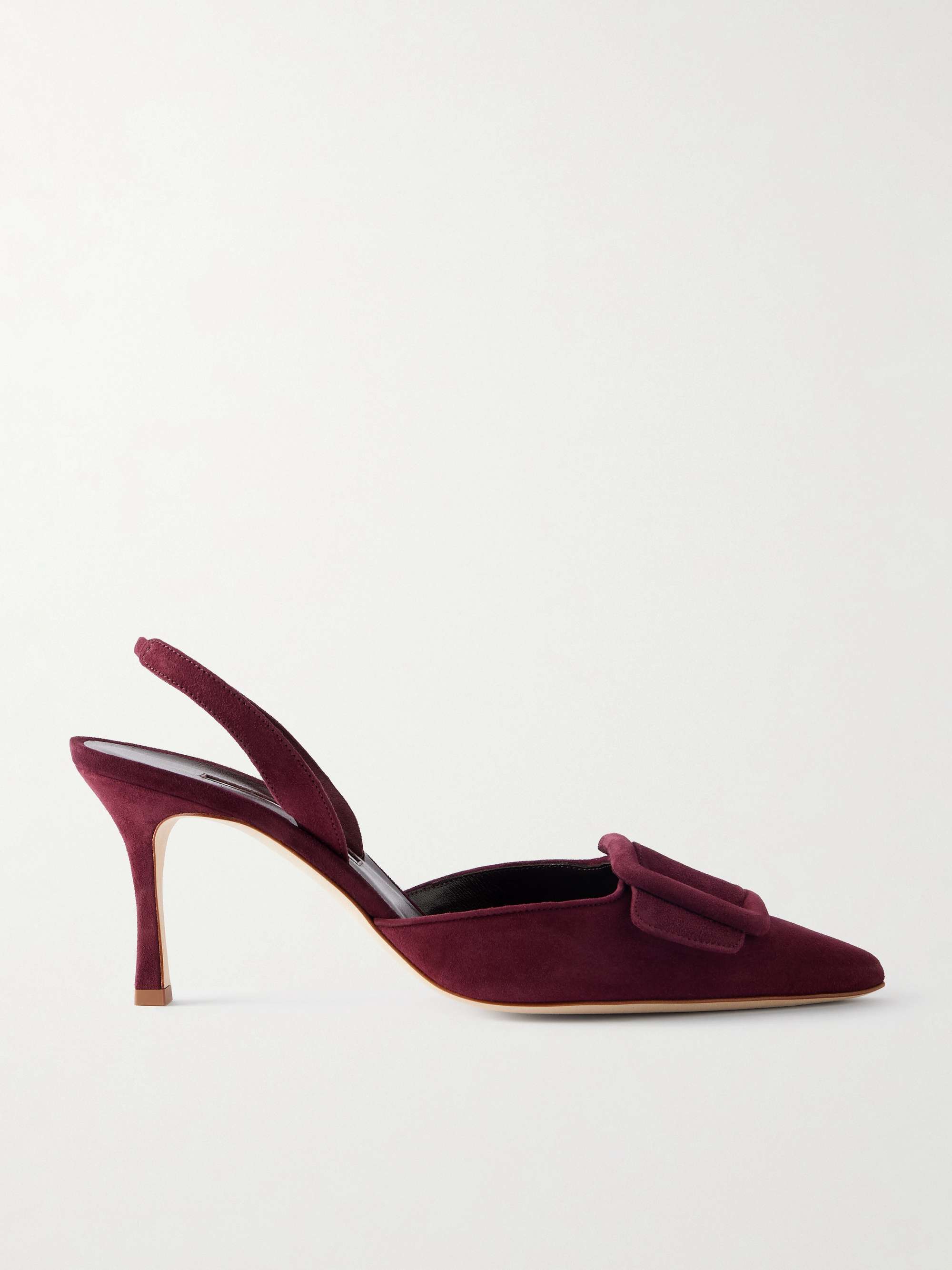 Maysli 70 Buckled Suede Slingback Pumps