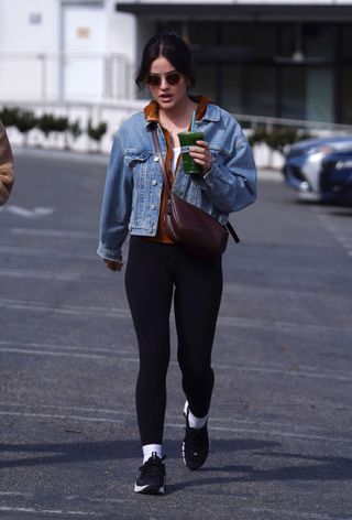 Lucy Hale is seen on March 15, 2024 in Studio City, Los Angeles, California. (Photo by ZZHollywood To You/Star Max/GC Images)