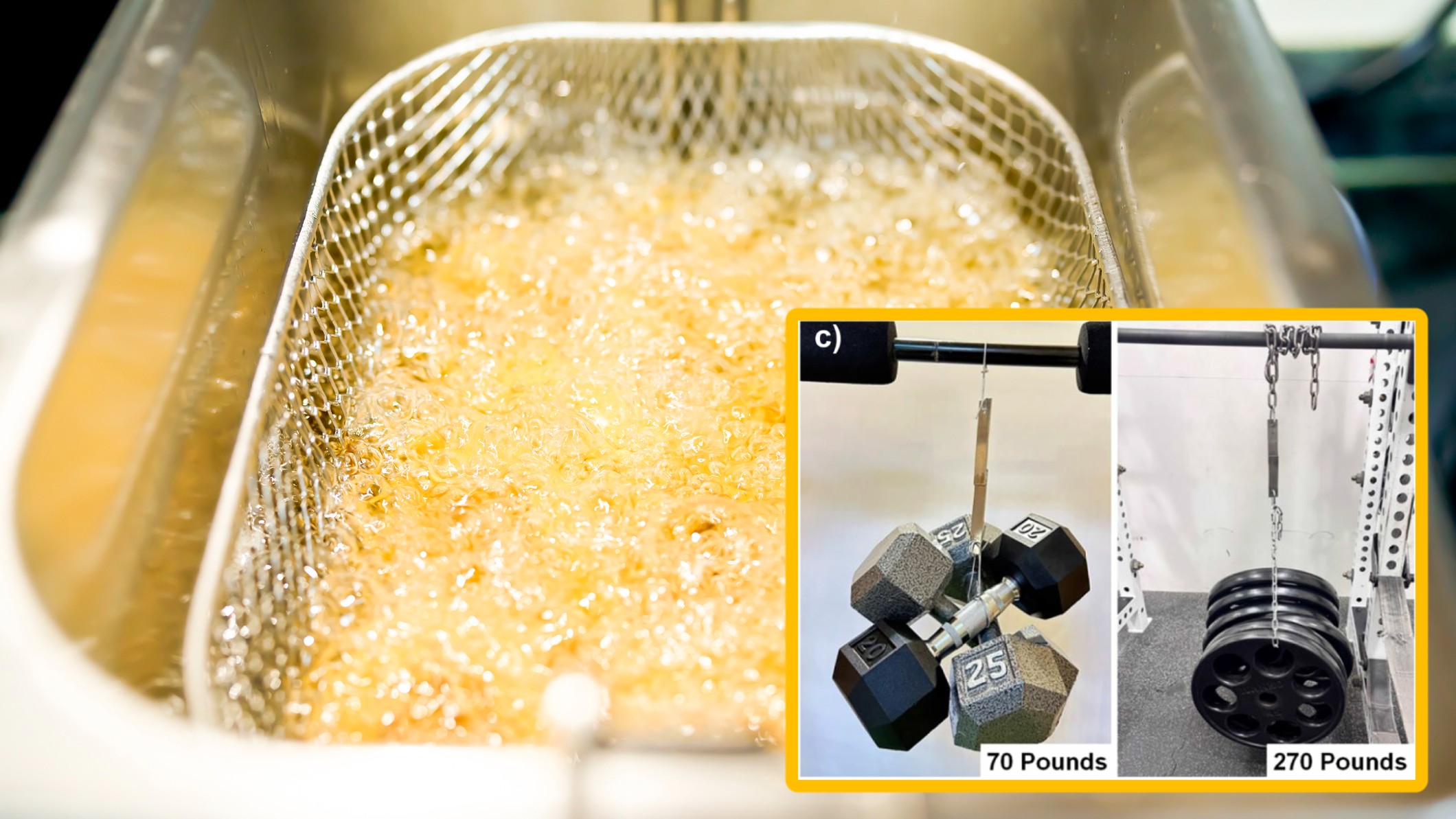 A polymer made of waste cooking oil is strong enough to hold up hundreds of pounds of weight, new research finds