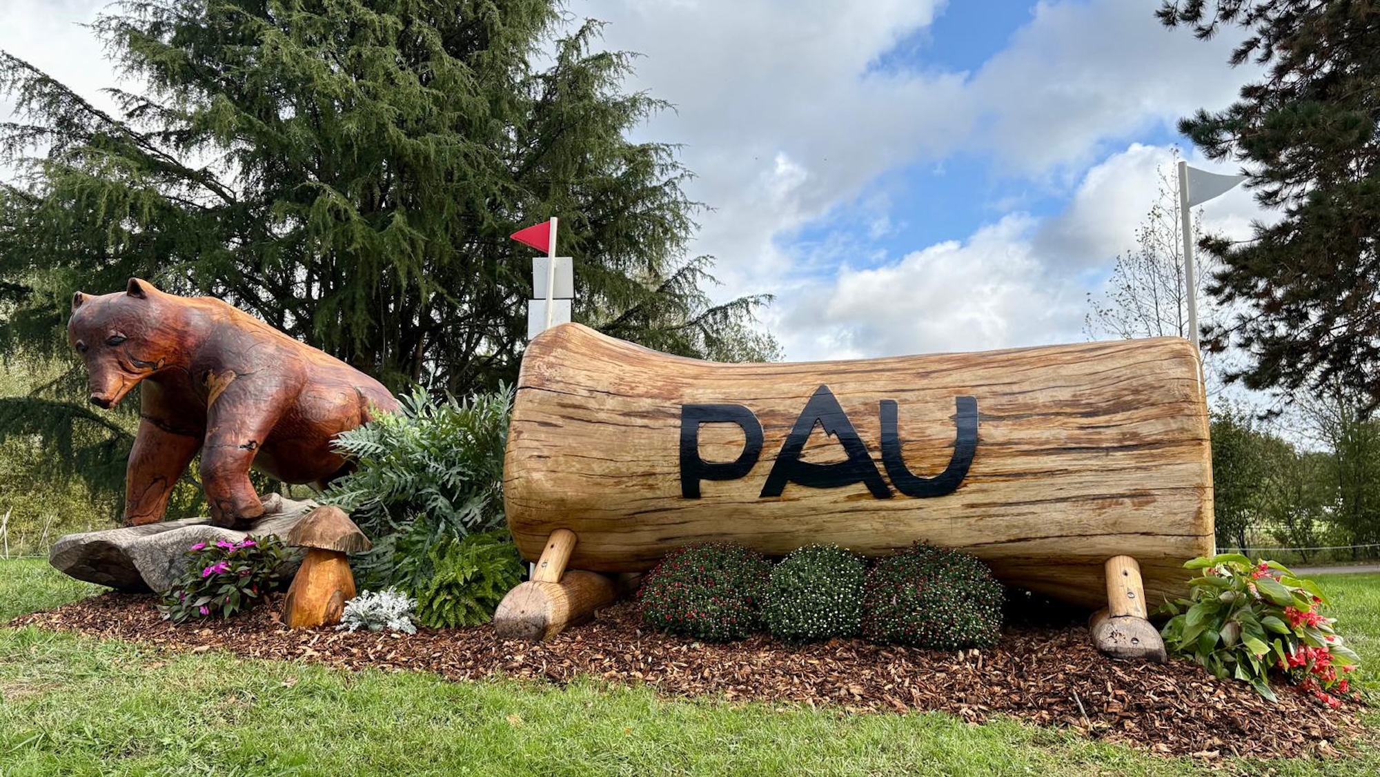 The log drop at 25A at the start of the fourth and final water combination on the Pau Horse Trials cross-country course