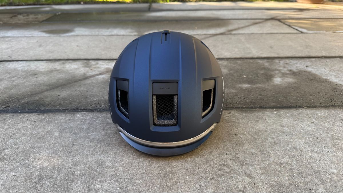 The Abus Hyp-E helmet front angle