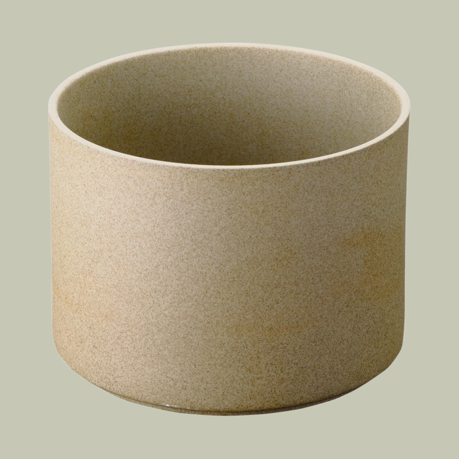An unglazed Japanese concrete planter