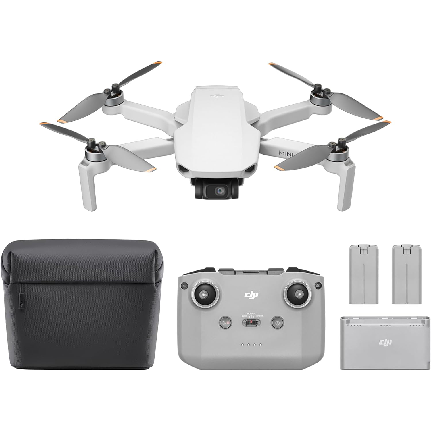 DJI Mini 4K Fly More Combo kit on white background