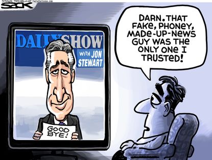 Editorial cartoon U.S. news Jon Stewart