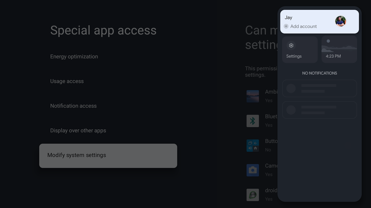 Google TV personalized profiles