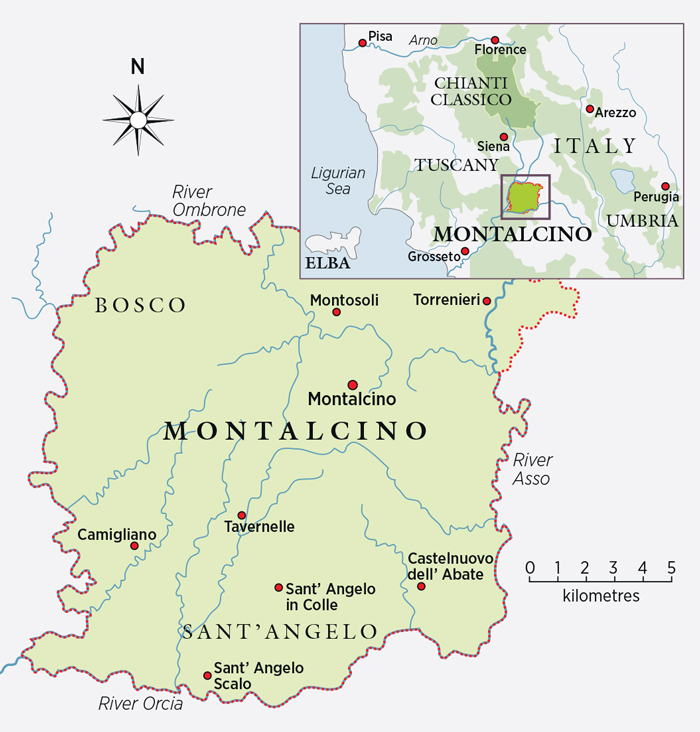 Rosso di Montalcino map