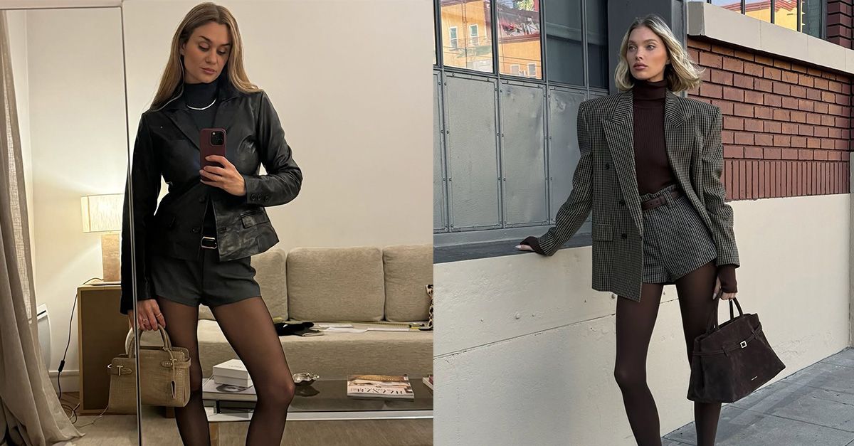 Here’s How Fashion People Are Wearing Shorts With Tights