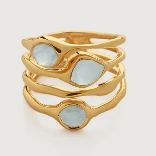 gold and gem stone ring 