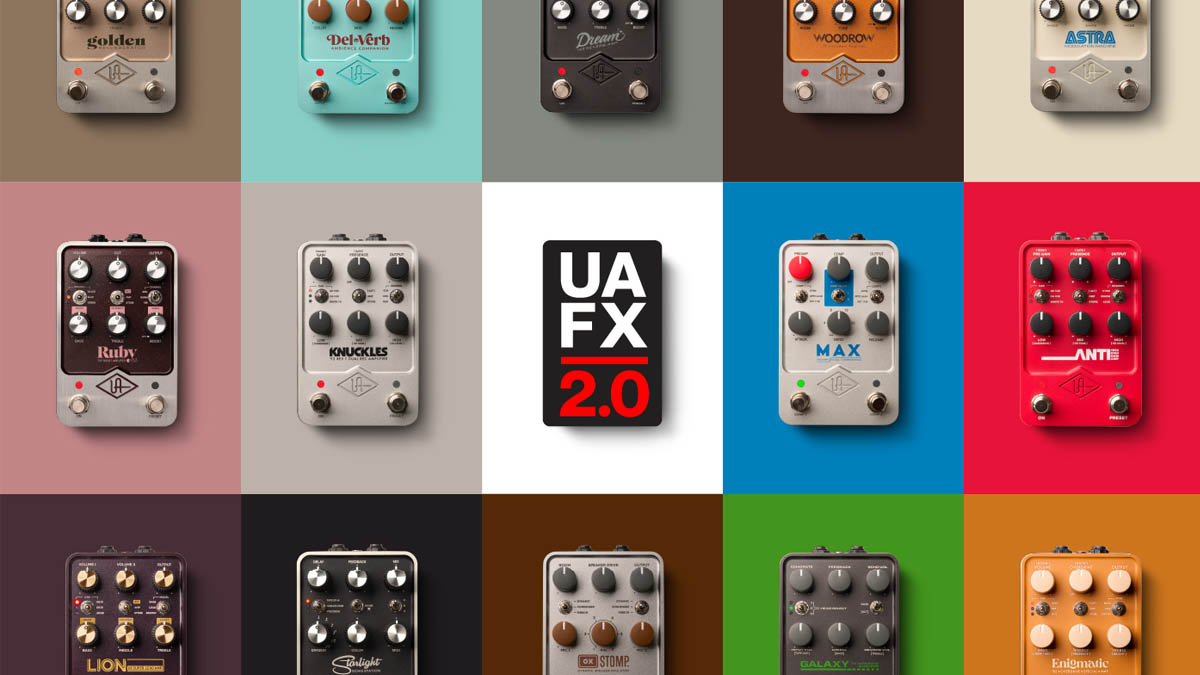 Universal Audio UAFX pedals: the company has updated its amp modelling pedal lineup, adding MIDI connectivity, improved presets and app integration.