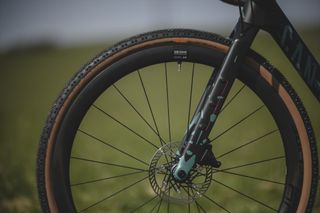 close up of the fork of a Canyon Grizl gravel bike