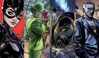 Catwoman, Riddler, Penguin and Carmine Falcone