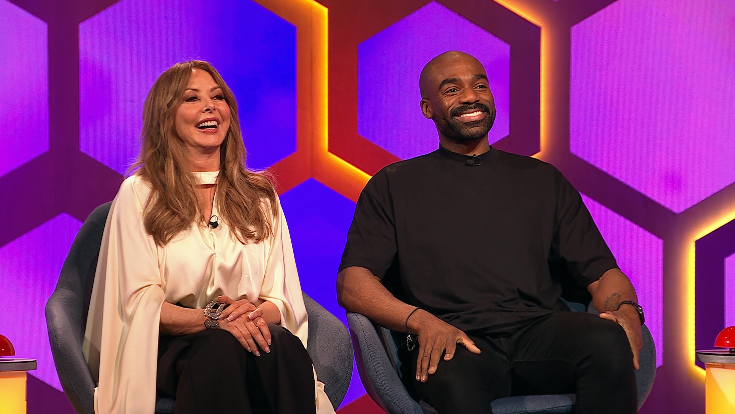Carol Vorderman and Ore Oduba