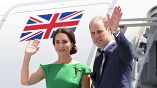 Prince William and Princess of Wales depart from Norman Manley International Airport
