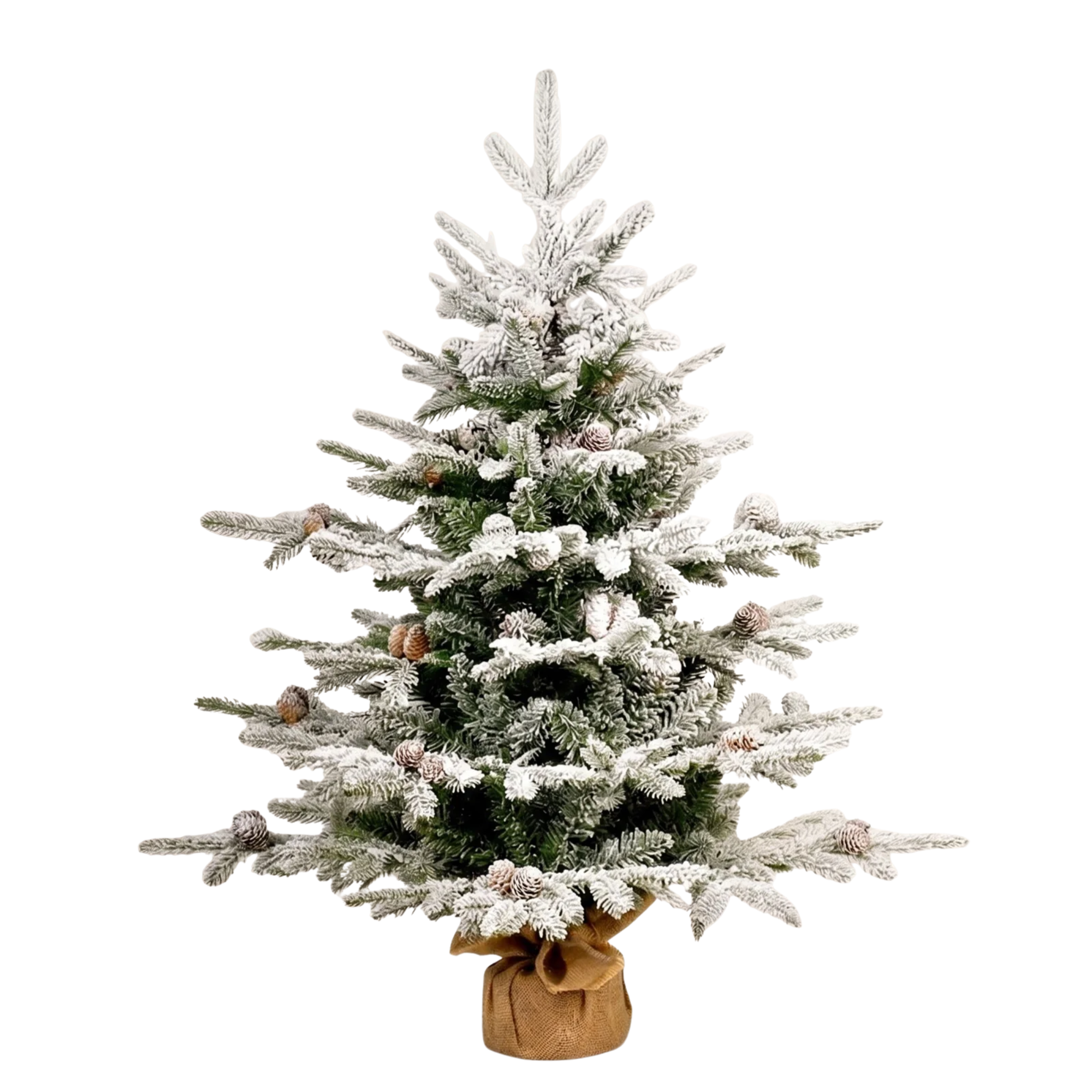 a snowy christmas tree