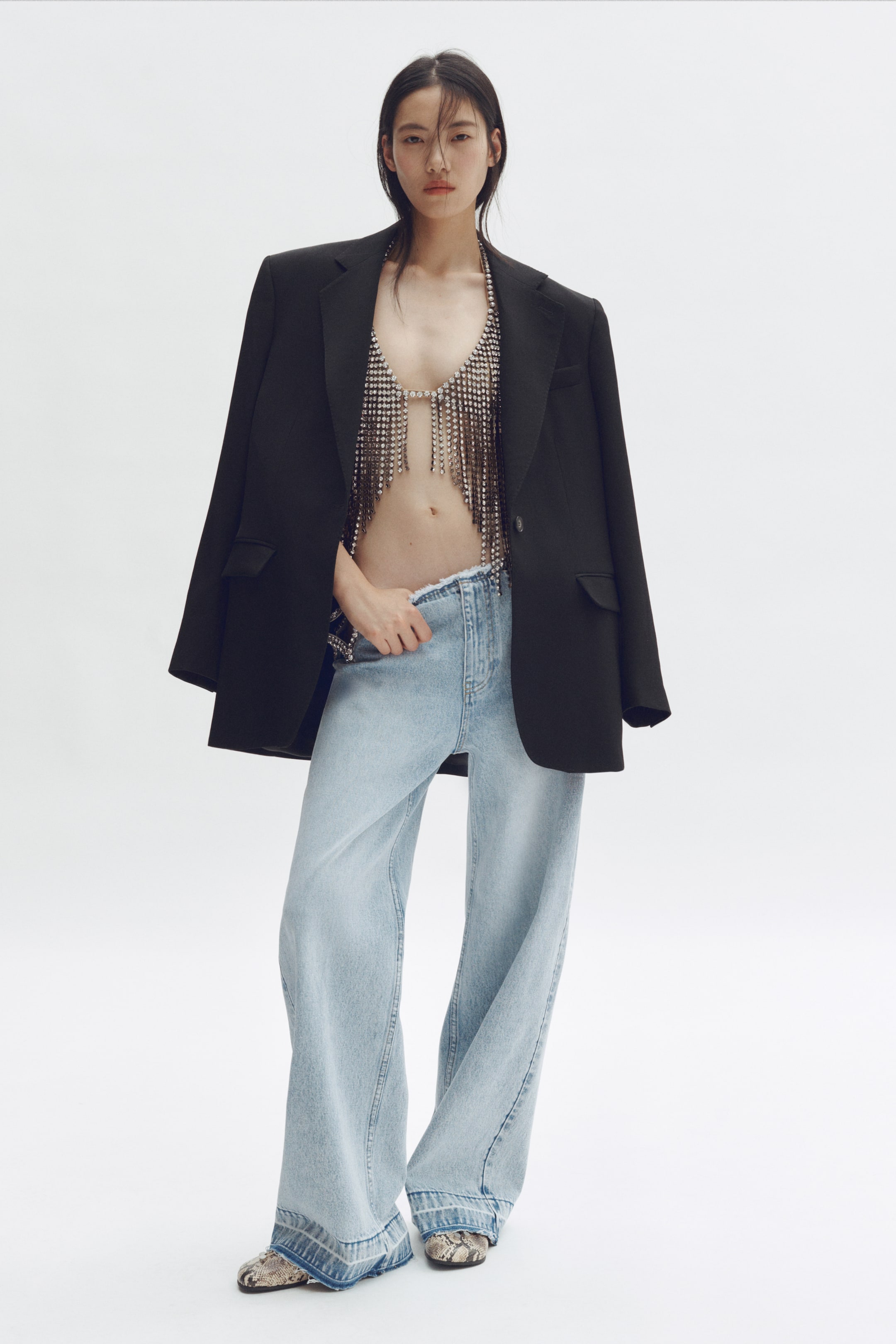 Crystal-Star Straight-Leg Jeans