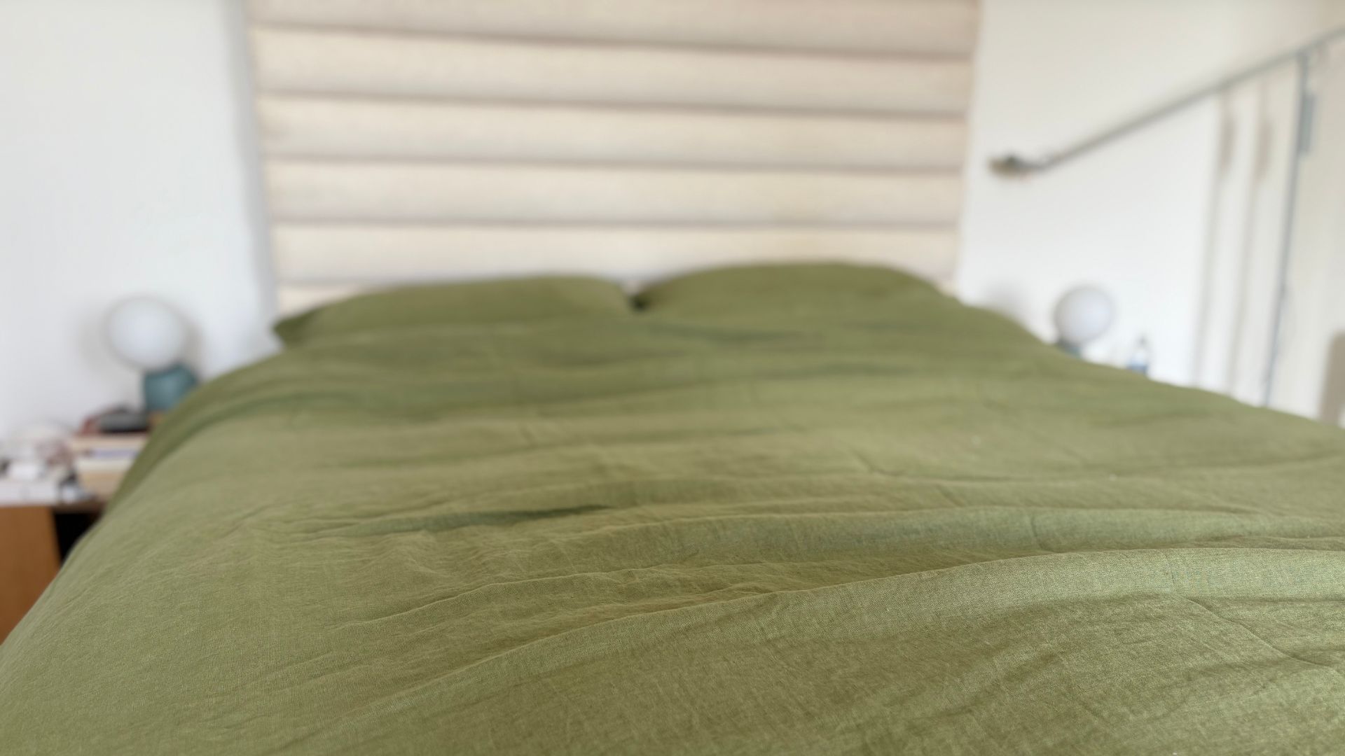 Dunelm Linen Bedding set on the bed