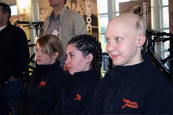 Investing in the future with young British riders (l-r) Jess Allen, Emma Trott and Joanna Rowson.