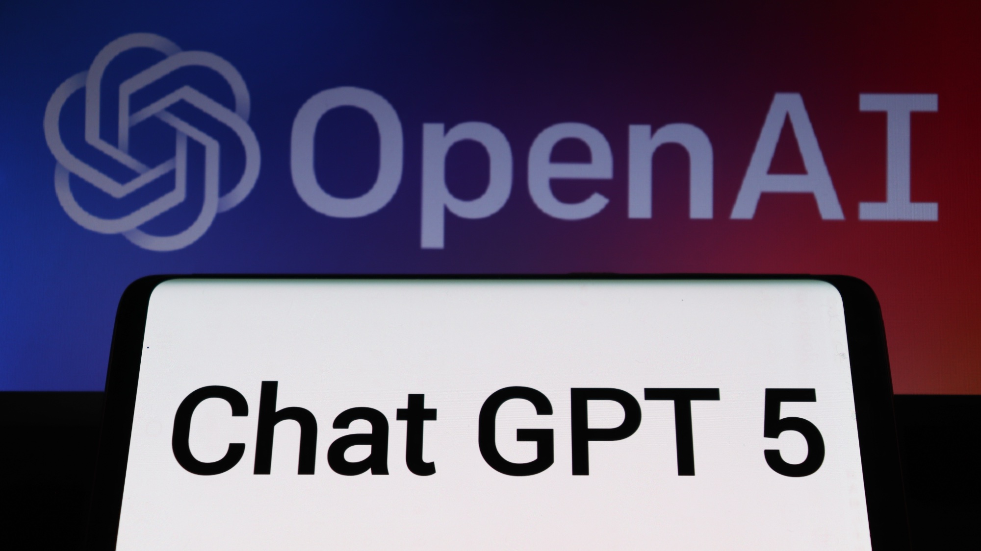 ChatGPT-5 with OpenAi logo in background