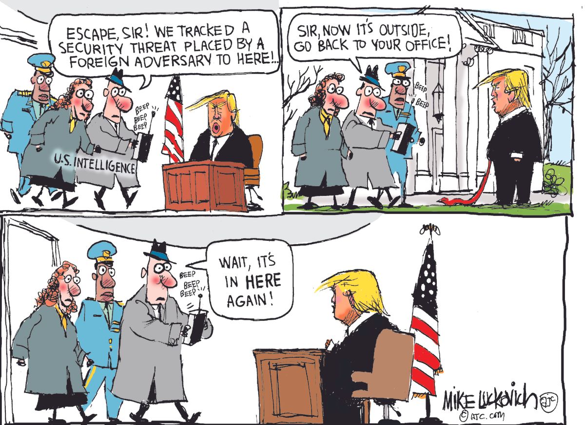 Political Cartoon U.S. foreign Intelligence Trump | The Week