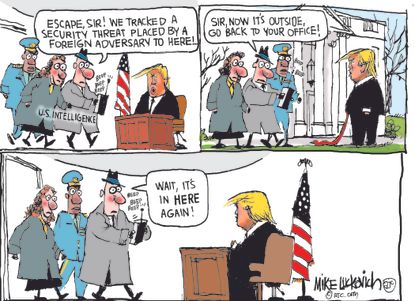 Political&nbsp;Cartoon&nbsp;U.S. foreign Intelligence Trump