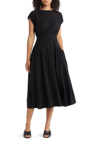 Pleated A-Line Dress