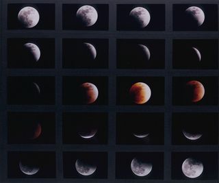 A suite of lunar eclipse images captured by Victor Rogus.