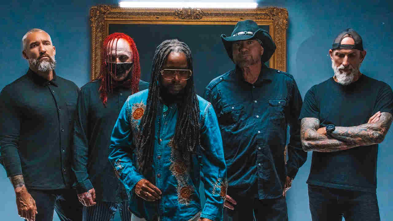 Sevendust posing for a photograph in 2026