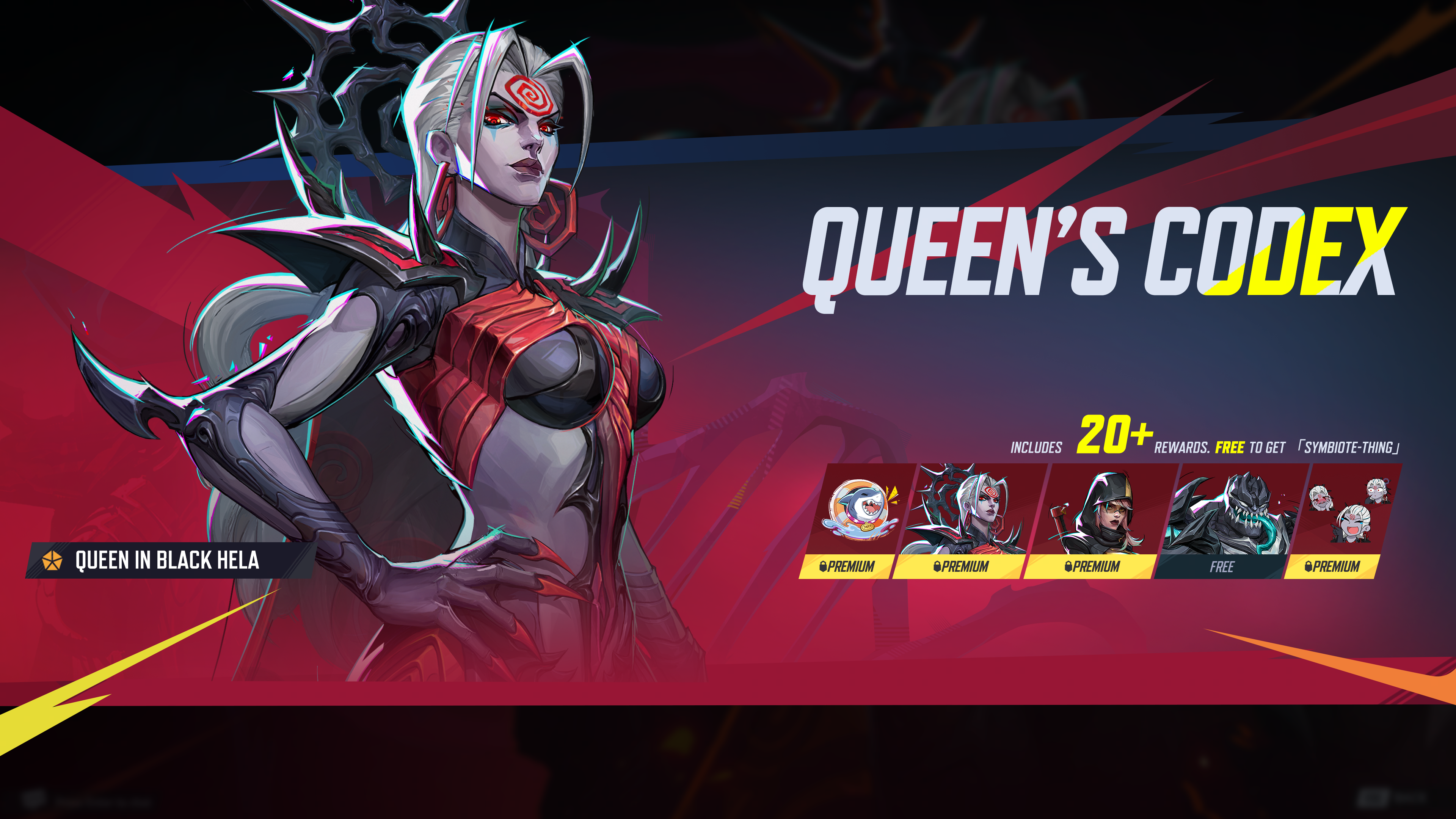 Queen in Black Hela in the Queen's Codex event