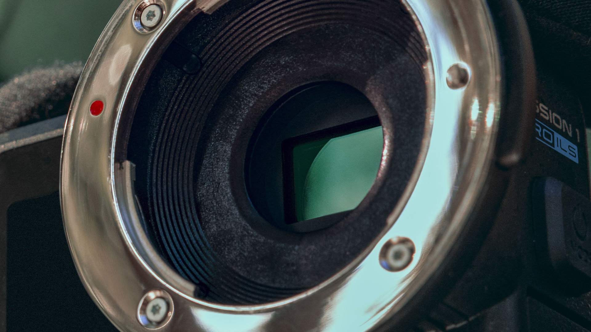 A close up of the GoPro Mission 1 Pro ILS's lens mount