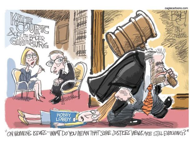 Political cartoon SCOTUS Hobby Lobby