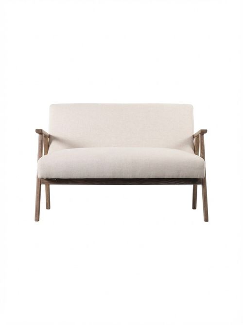 Dan Two-Seater Linen Sofa in Oatmeal