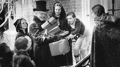 Reginald Owen stars as Ebenezer Scrooge in the 1938 film 'A Christmas Carol'