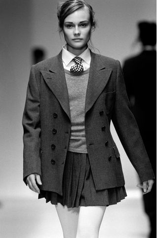 Diane Kruger walking the Gucci Fall 1994 Ready to Wear Runway Show