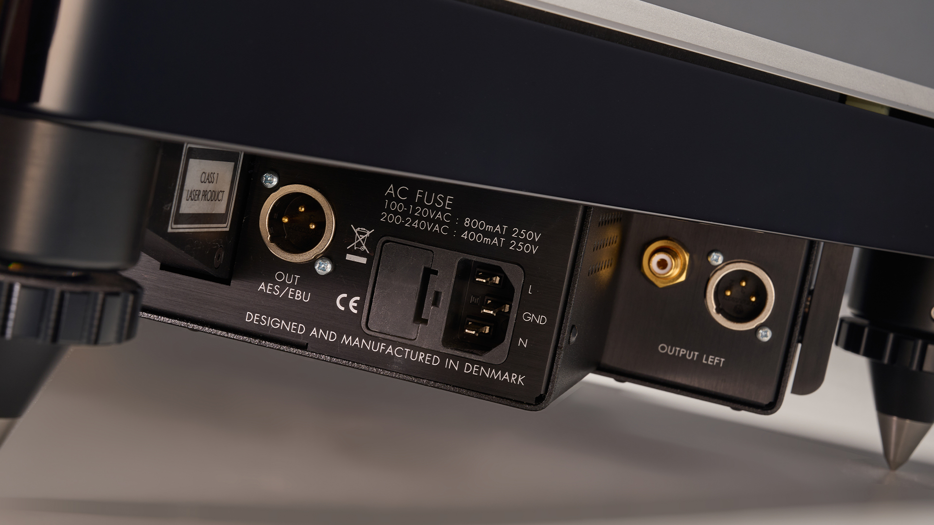 Gryphon Audio Ethos CD player showing right rear connections