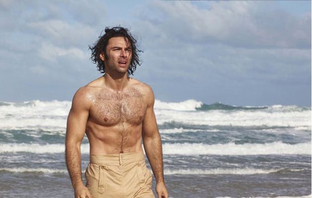 Poldark Aidan Turner by sea