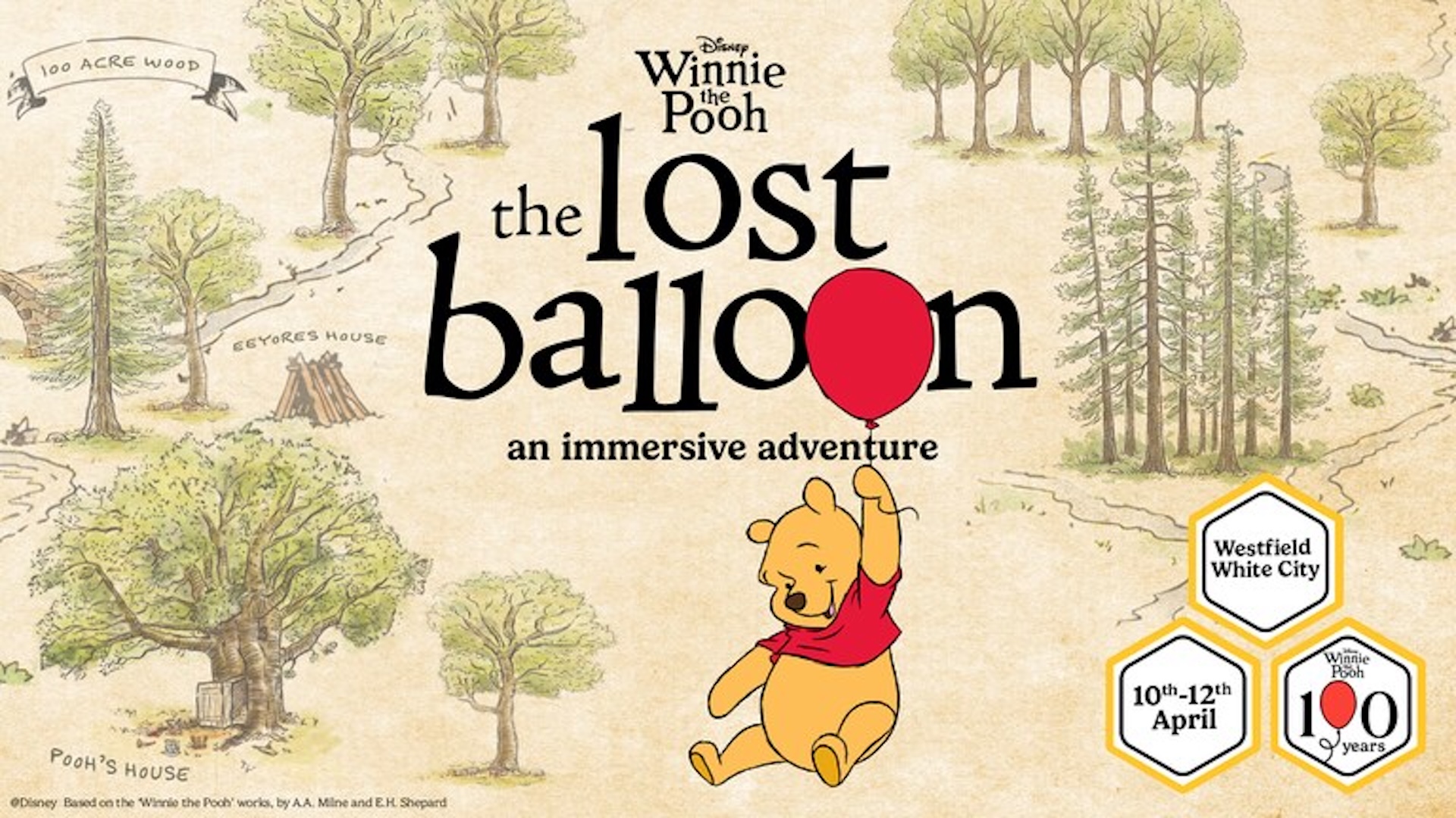 Winnie the Pooh london event poster 