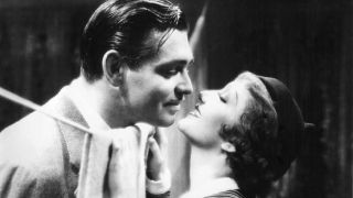 Clarke Gable and Claudette Colbert in It Happened One Night.