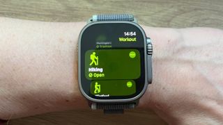 Apple Watch hiking profile